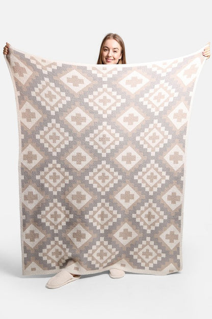 Tribal Geometric Print Luxury Soft Throw Blanket