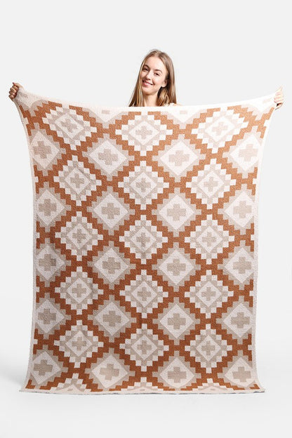 Tribal Geometric Print Luxury Soft Throw Blanket