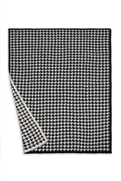 Houndstooth Pattern Luxury Soft Throw Blanket