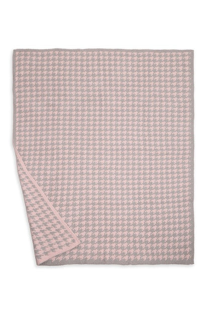 Houndstooth Pattern Luxury Soft Throw Blanket