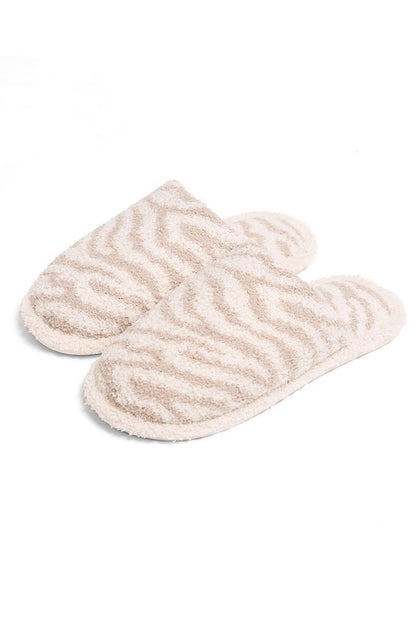 Winter Luxury Soft Zebra Pattern Slipper