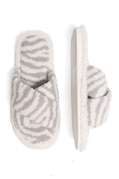 Luxury Soft Crossover Zebra Pattern Slipper