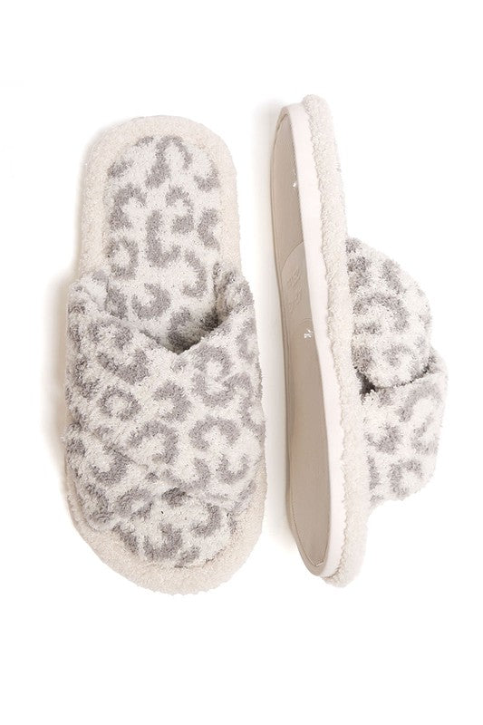 Luxury Soft Crossover Leopard Pattern Slipper