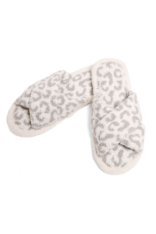 Luxury Soft Crossover Leopard Pattern Slipper