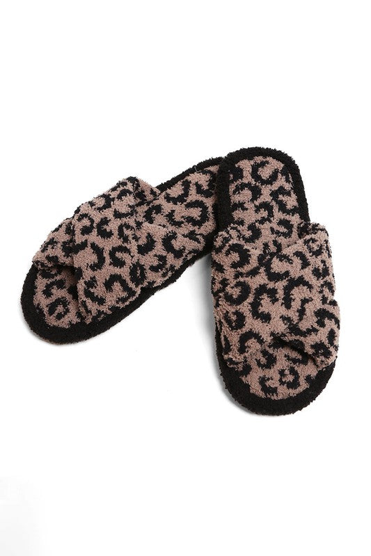 Luxury Soft Crossover Leopard Pattern Slipper