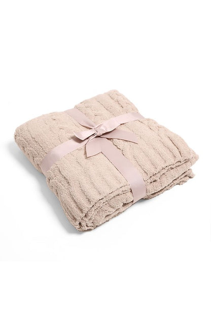 Braided Cable Knit Luxury Soft Throw Blanket