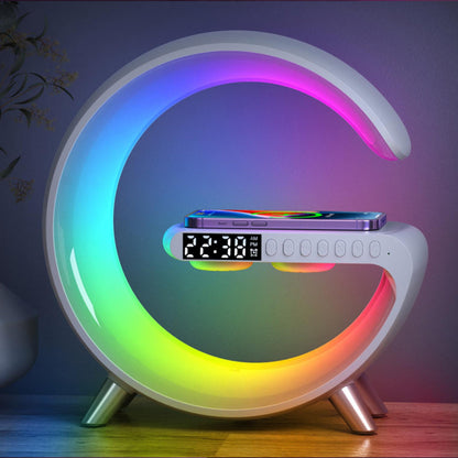 Mooncave Light Wireless Charger And Speaker With Clock by VistaShops