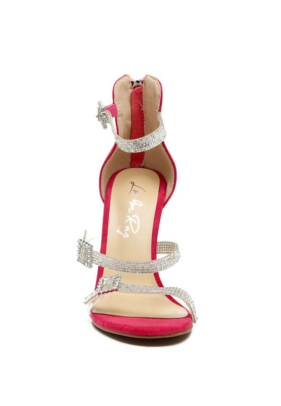 INES BLING STRAP HIGH HEEL SANDALS