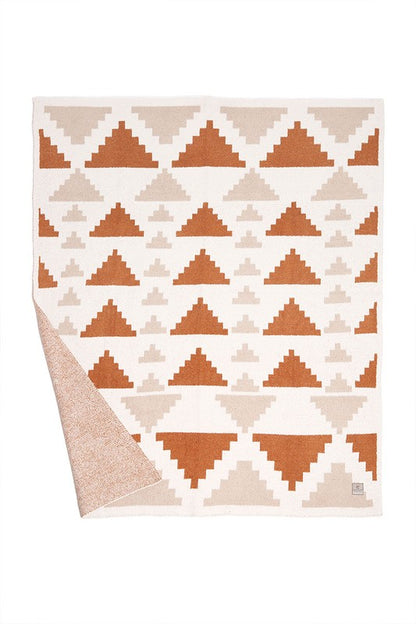 Tribal Pyramid Pattern Luxury Soft Throw Blanket