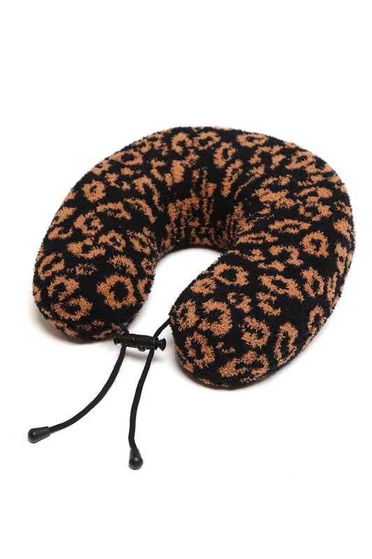 Soft Leopard Print Travel Neck Pillow