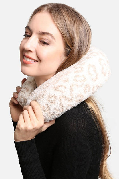 Soft Leopard Print Travel Neck Pillow