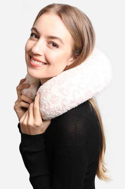 Soft Leopard Print Travel Neck Pillow