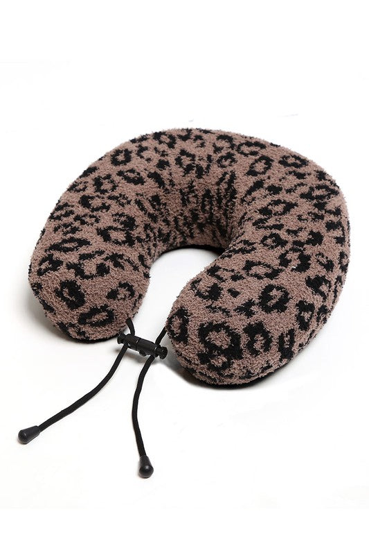 Soft Leopard Print Travel Neck Pillow