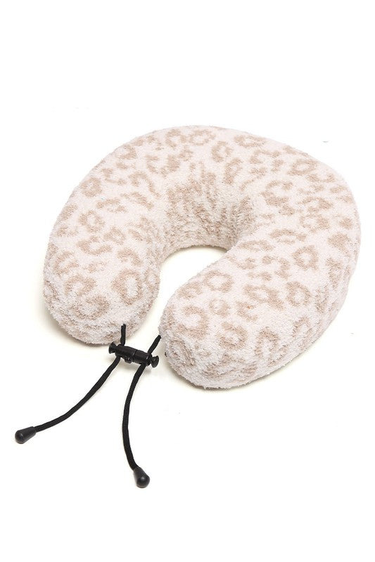 Soft Leopard Print Travel Neck Pillow