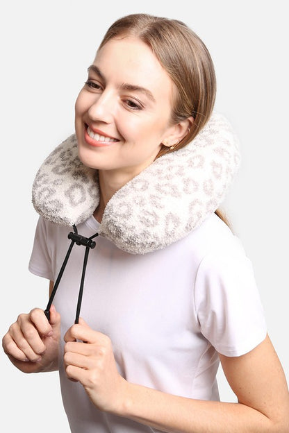 Soft Leopard Print Travel Neck Pillow