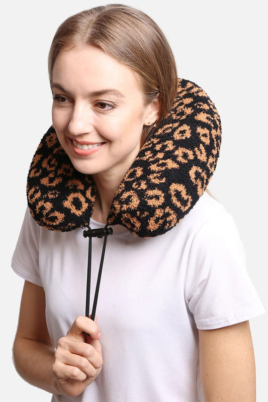 Soft Leopard Print Travel Neck Pillow