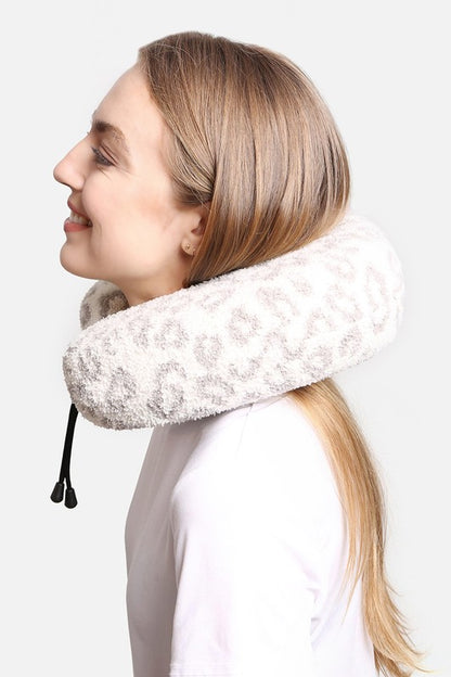 Soft Leopard Print Travel Neck Pillow