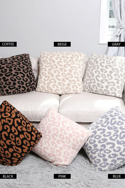 Luxury Soft Leopard Print Cushion Cover