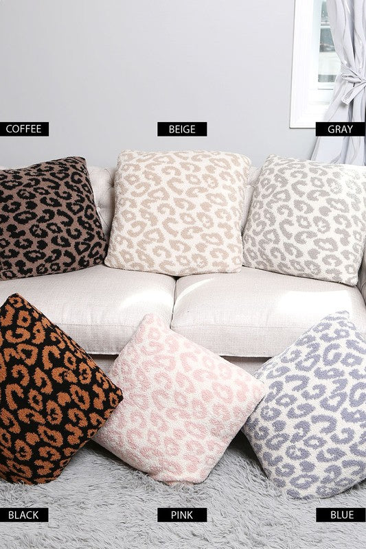 Luxury Soft Leopard Print Cushion Cover