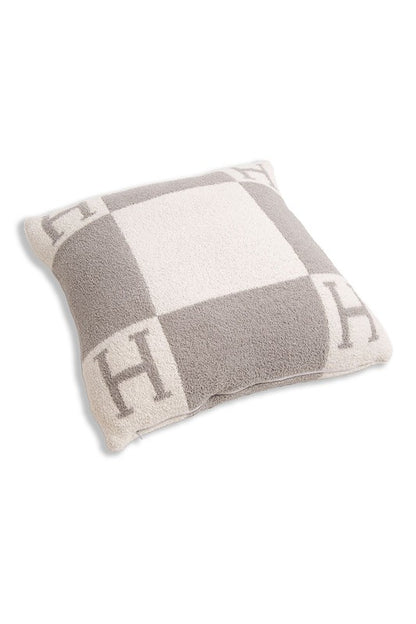 Luxury Soft H Initial Cushion Cover