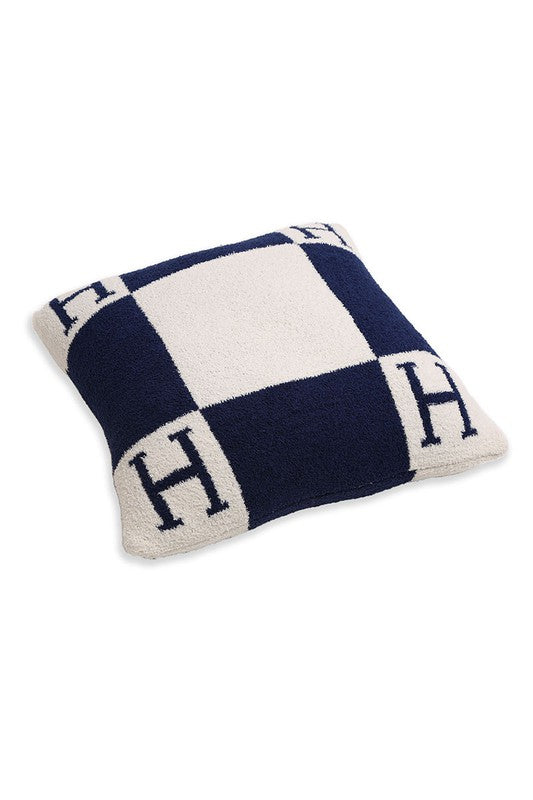 Luxury Soft H Initial Cushion Cover