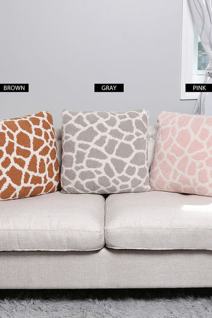 Luxury Soft Giraffe Print Cushion Cover