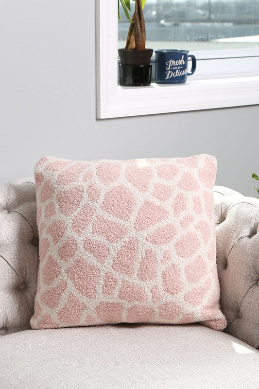 Luxury Soft Giraffe Print Cushion Cover