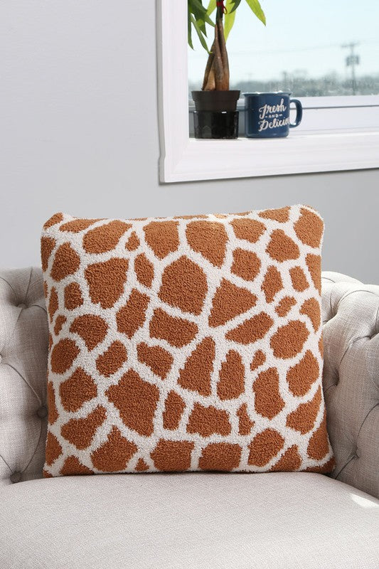 Luxury Soft Giraffe Print Cushion Cover