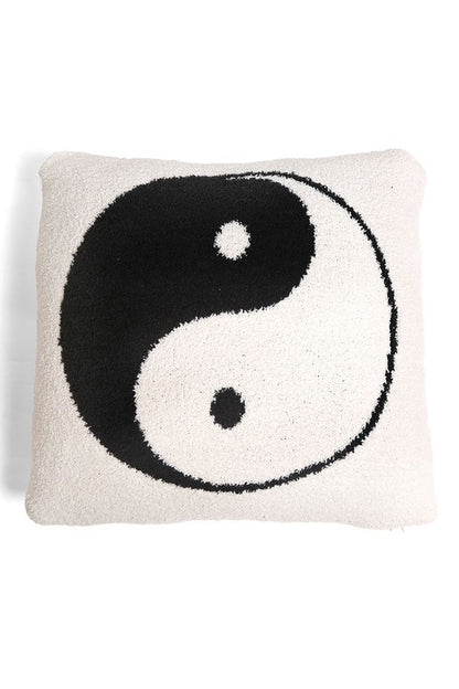 Luxury Soft Yin Yang Print Cushion Cover