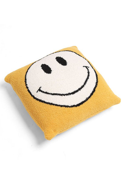 Luxury Soft Happy Face Print Cushion Cover