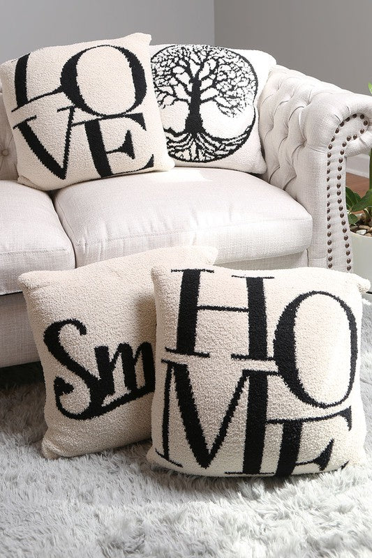 Luxury Soft Lettering Cushion Cover