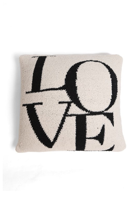 Luxury Soft Lettering Cushion Cover