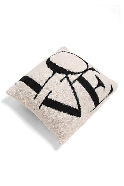 Luxury Soft Lettering Cushion Cover