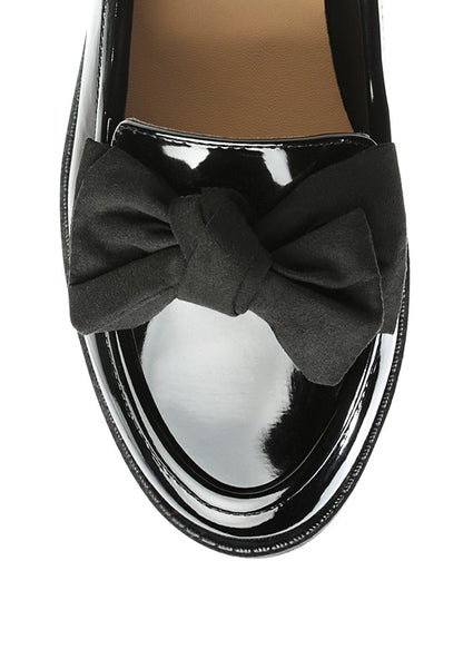 BOWBERRY BOW-TIE PATENT LOAFERS