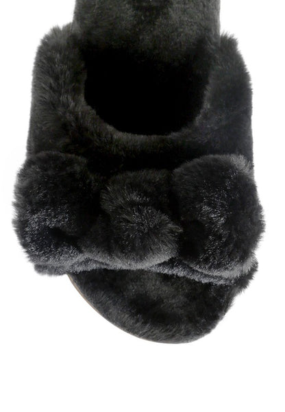 FUZZ BOW FUR FLATS