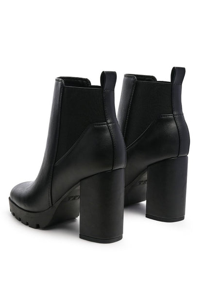 BOLT BLOCK HEELED CHELSEA BOOT