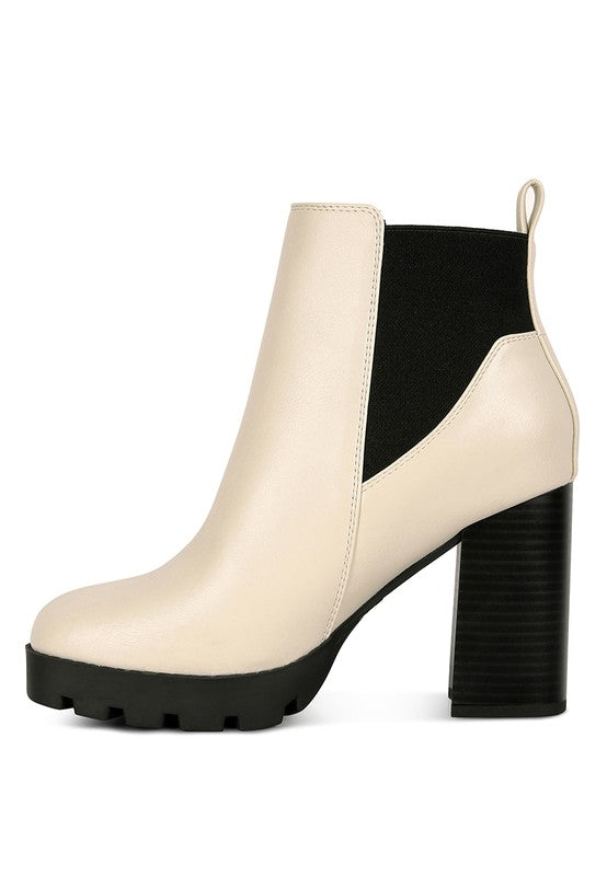 BOLT BLOCK HEELED CHELSEA BOOT