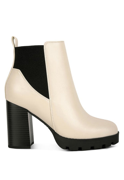 BOLT BLOCK HEELED CHELSEA BOOT