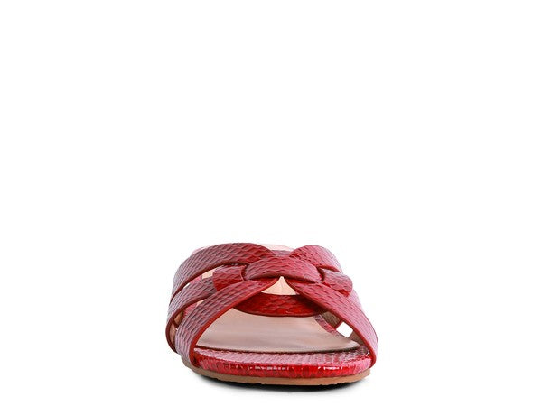 SONNET LOW HEEL SLIDE SANDALS