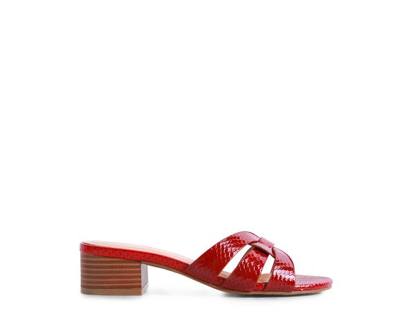 SONNET LOW HEEL SLIDE SANDALS