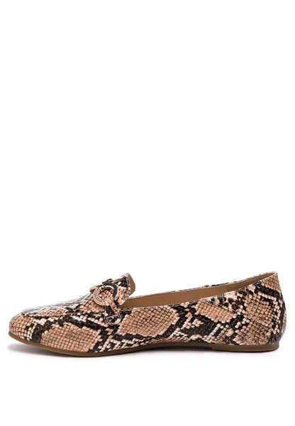 LONDON RAG CROC TEXTURED METAL SHOW DETAIL LOAFERS