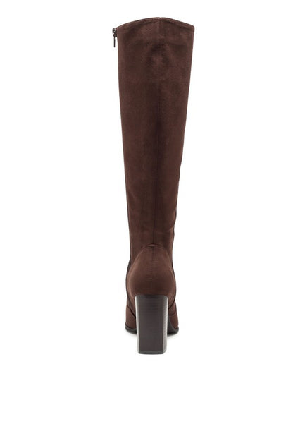 ZILLY KNEE HIGH FAUX SUEDE BOOTS