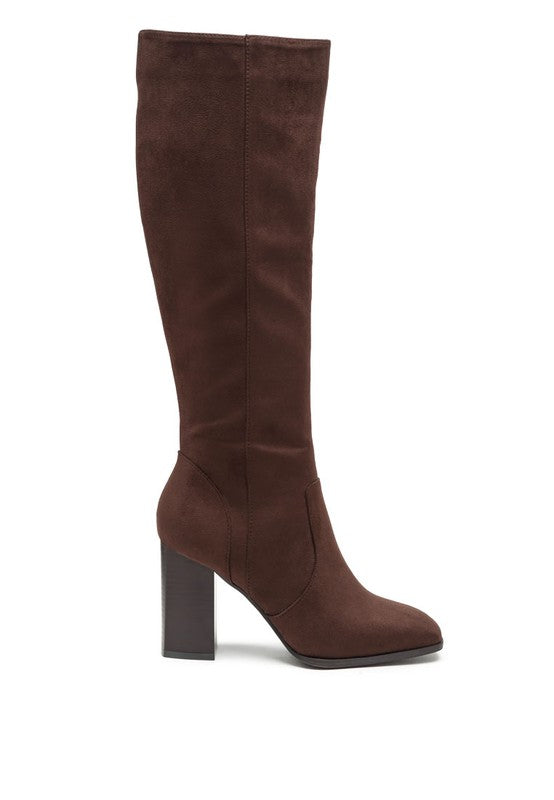 ZILLY KNEE HIGH FAUX SUEDE BOOTS