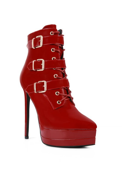 High Heeled Patent PU Stiletto Boot