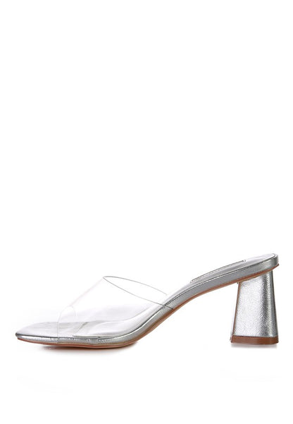 Clear Flirt Clear Strap Slip On Heels