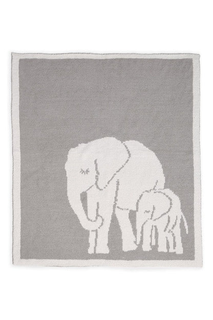 ELEPHANT Print Kids Luxury Soft Throw Blanket