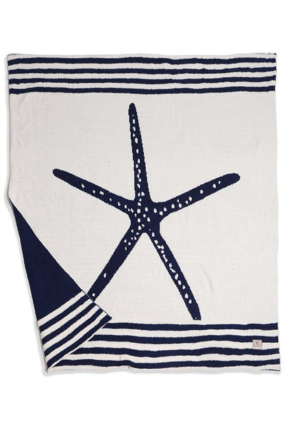 Starfish Print Luxury Soft Throw Blanket