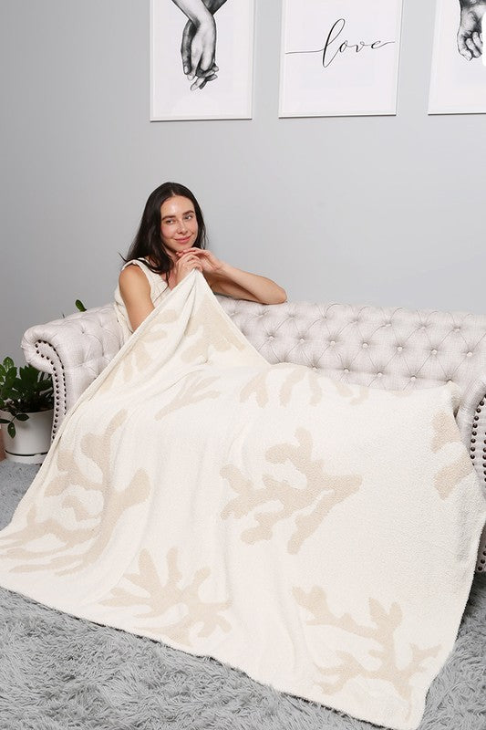 Coral Pattern Luxury Soft Throw Blanket