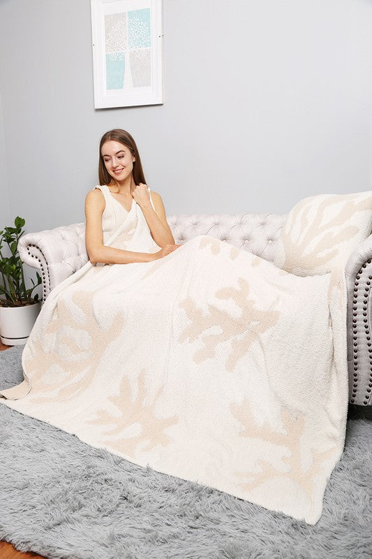 Coral Pattern Luxury Soft Throw Blanket