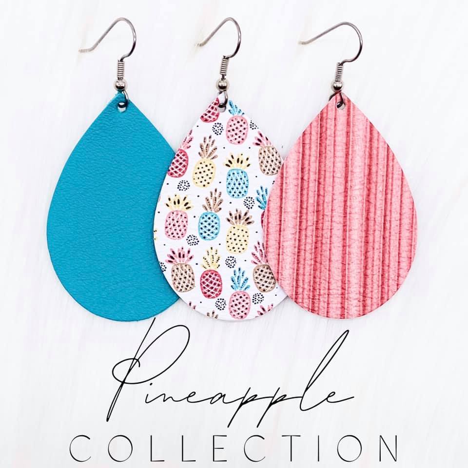 2" Pineapple Mini Collection -Summer Earrings by Doohickies Wholesale